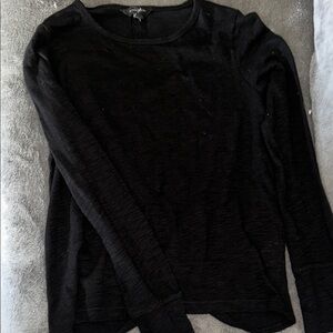 Banana Republic Black Long Sleeve Crewneck Top